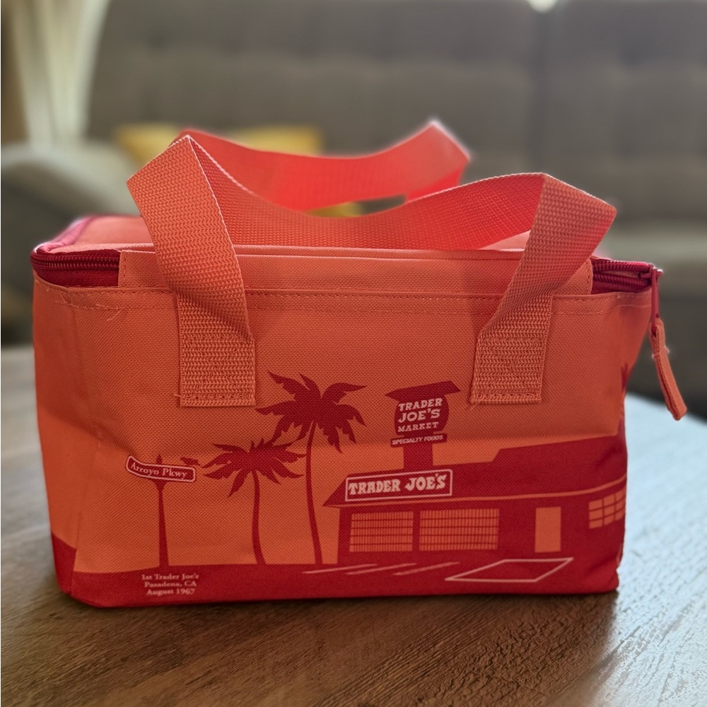 Trader Joe's Orange Insulated Lunch Bag - Picture 3 of 4
